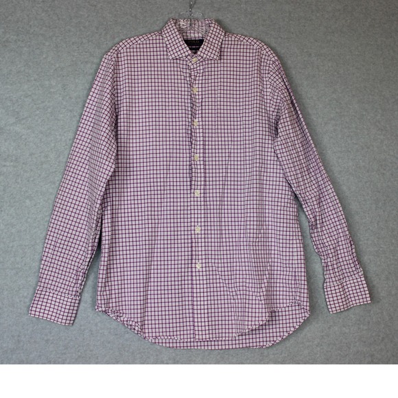 Polo Ralph Lauren Mens‎ Medium Purple Plaid LS Button Down Shirt - Picture 1 of 5